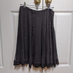Oscar de la Renta vintage black chiffon skirt